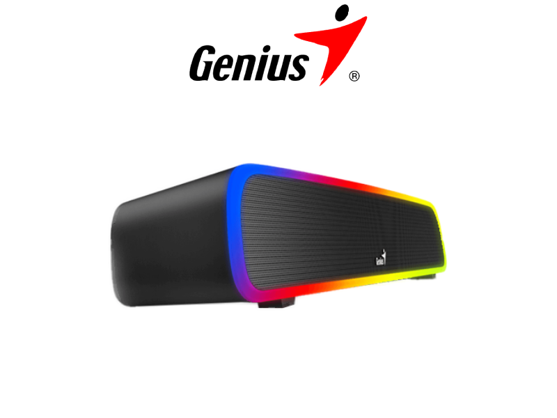 PARLANTE GENIUS SOUND BAR 200BT 4W RGB BT/ LINE-IN USB POWER BLACK (31730045400)